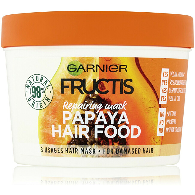 Garnier Regenerating mask for damaged Papaya ( Hair Food) 400 ml 400ml atstatomoji plaukų priežiūros priemonė