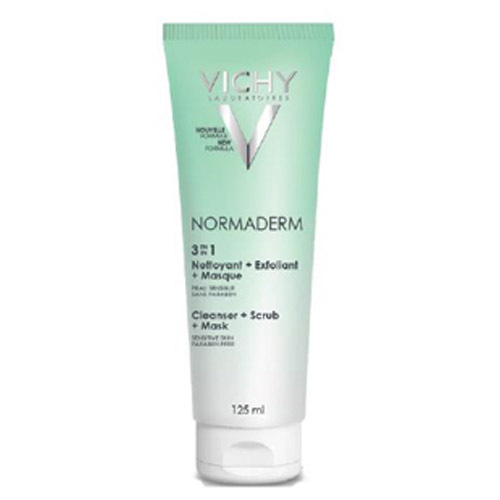 Vichy A product for cleaning the skin with imperfections 3 in 1 Normaderm Tri-Activ Cleanser 125 ml 125ml vietinės priežiūros priemonė