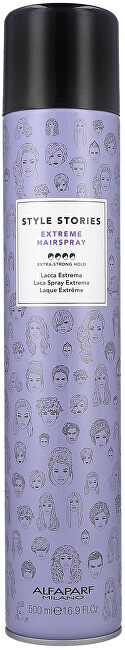 AlfaParf Milano Hairspray with extra strong hold Extreme Hairspray 500 ml 500ml modeliavimo priemonė