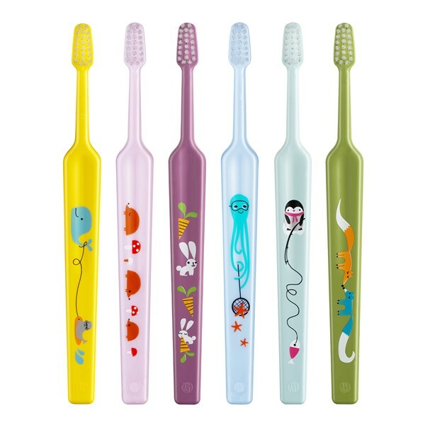 TePe Children´s toothbrush Kids ZOO Mini (Extra Soft) 1 pc dantų šepetėlis