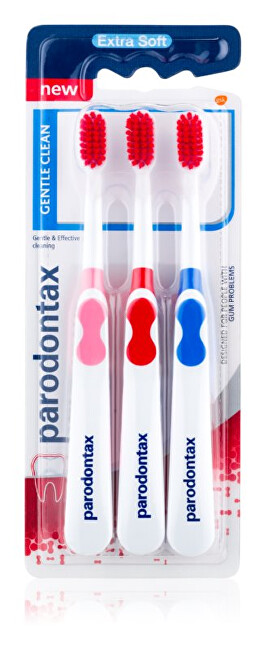 Parodontax Extra Fine Gentle Clean Extra Soft toothbrush 3 pcs dantų &scaron;epetėlis