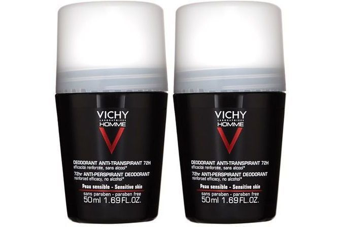 Vichy Set of deodorant balls for sensitive skin Homme 72H (Deodorant Anti-Transpirant) 2 x 50 ml 50ml dezodorantas