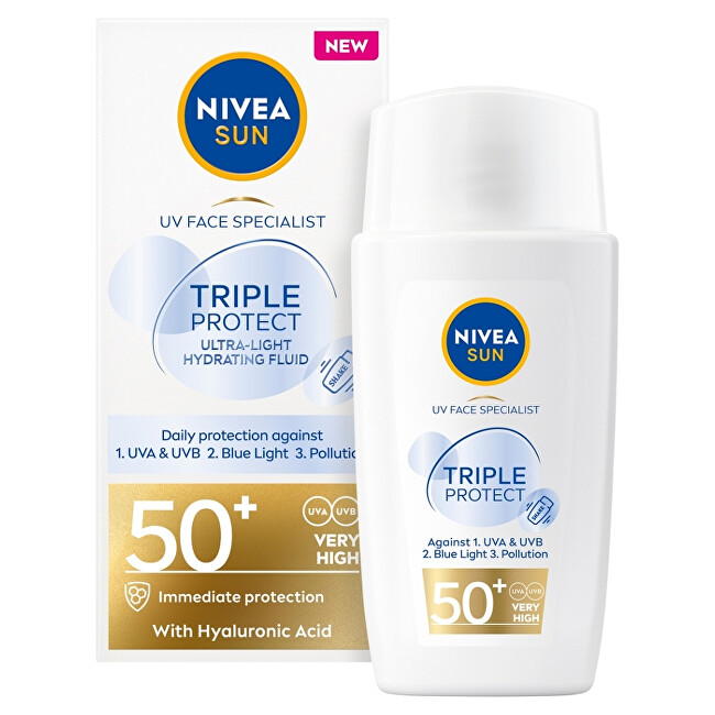 Nivea Skin cream for tanning OF 50+ Sun Triple Protect (Fluid) 40 ml 40ml Moterims