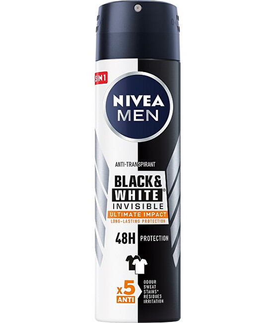 Nivea Antiperspirant spray Men Invisible Black & White Ultimate Impact 150 ml 150ml Kvepalai Vyrams