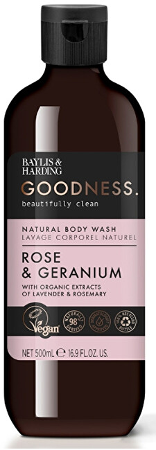Baylis & Harding Rose & Nutmeg Shower Gel Goodness (Natural Body Wash) 500 ml 500ml Moterims