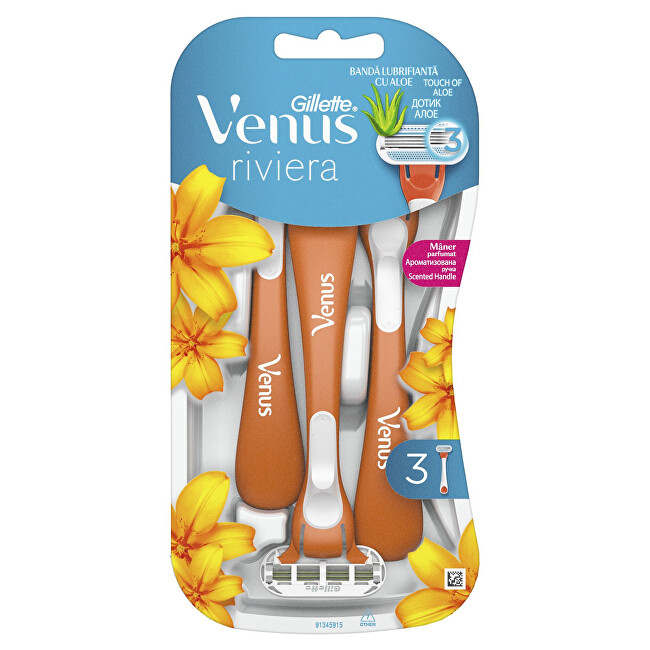 Gillette Disposable razors Venus Riviera 3 pcs skustuvas