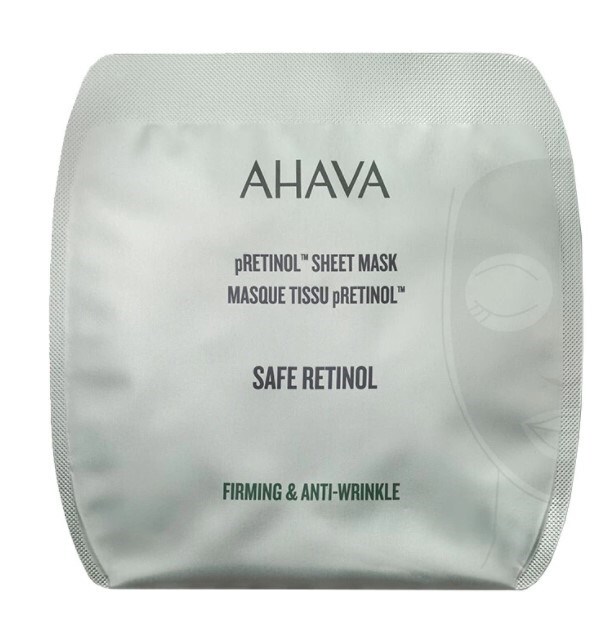 AHAVA Safe Retinol Anti-Wrinkle Sheet Mask (pRetinol Sheet Mask) 17 g vietinės priežiūros priemonė