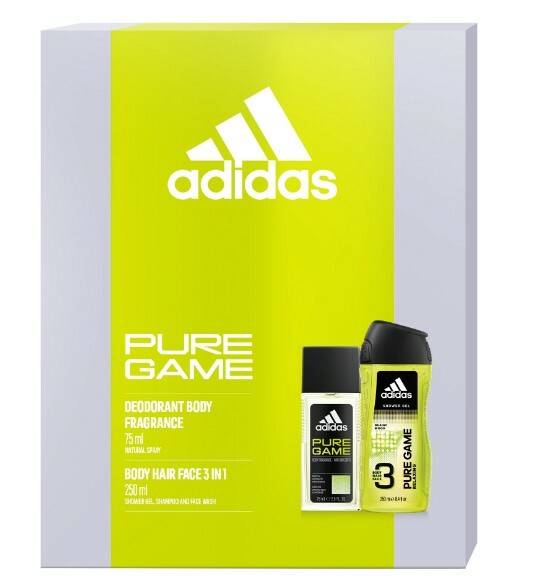 Adidas Pure Game - deodorant s rozprašovačem 75 ml + sprchový gel 250 ml 75ml Pure Game - deodorant s rozprašovačem 75 ml + sprchový gel 250 ml Kvepalai Vyrams Rinkinys