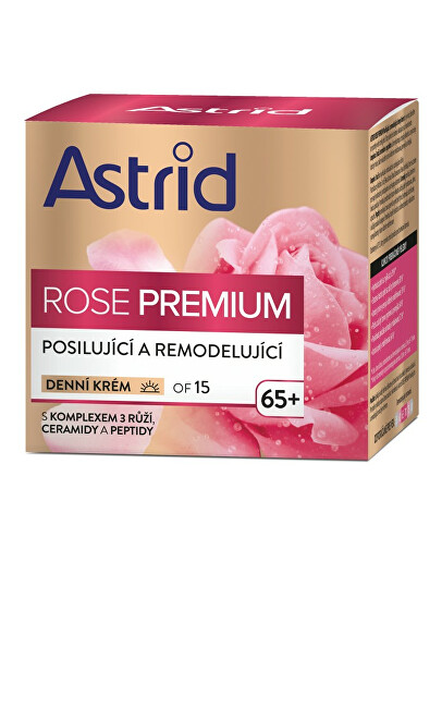 Astrid Strengthening and remodeling day cream OF 15 Rose Premium 50 ml 50ml vietinės priežiūros priemonė