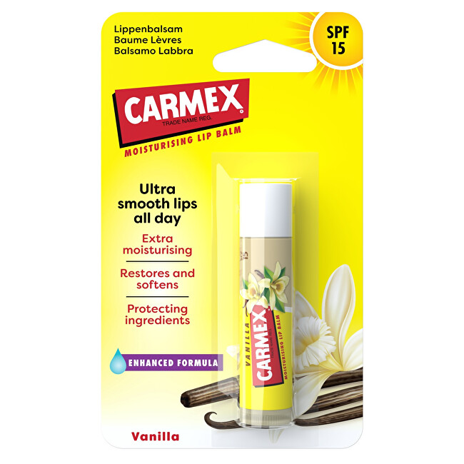 Carmex Moisturizing lip balm SPF 15 Vanilla Lip Balm 4.25 g lūpų balzamas