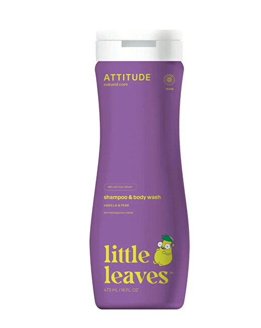 Attitude Little Leaves Baby Body Soap and Shampoo Vanilla and Pear 473 ml 473ml &scaron;ampūnas