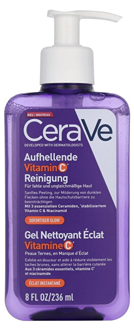 CeraVe Brightening Vitamin C Cleanser 236ml makiažo valiklis