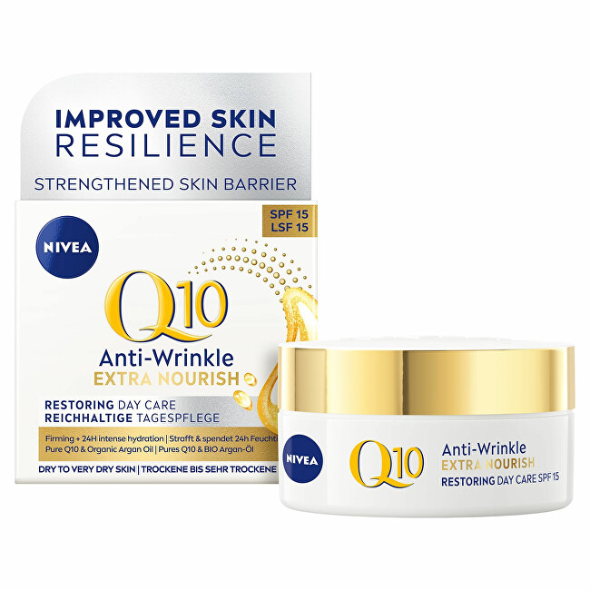 Nivea Q10 OF 15 ( Anti-Wrinkle Extra Nourish ing Cream) 50 ml 50ml vietinės priežiūros priemonė