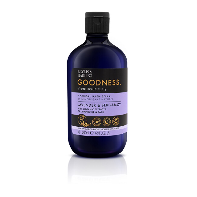 Baylis & Harding Bath foam Lavender and Bergamot Goodness Sleep Natural Bath Soak 500 ml 500ml Moterims