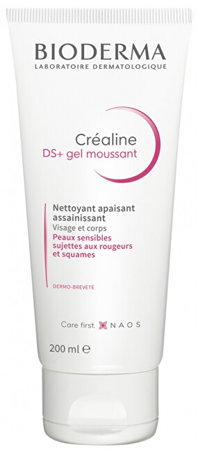 BIODERMA Soothing cleansing facial gel Créaline DS+ Gel Moussant (Soothing Clean sing Gel) 200 ml 200ml makiažo valiklis
