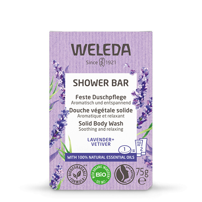 Weleda Lavender Relaxing Soap Lavender + Vetiver (Shower Bar) 75 g Unisex