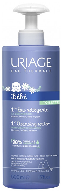 Uriage B&eacute;b&eacute; 1st Clean sing Water 1000ml makiažo valiklis