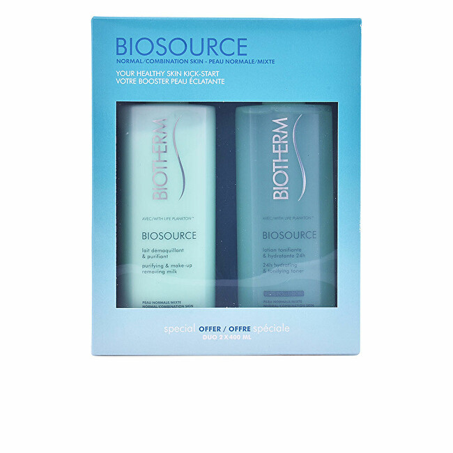 Biotherm Biosource Duo Set care gift set for normal to combination skin makiažo valiklis
