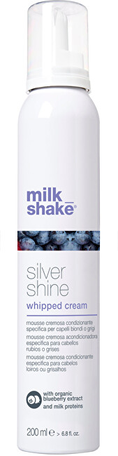 Milk Shake Silver Shine Nourishing Hair Mousse (Whipped Cream) 200 ml 200ml atstatomoji plaukų priežiūros priemonė