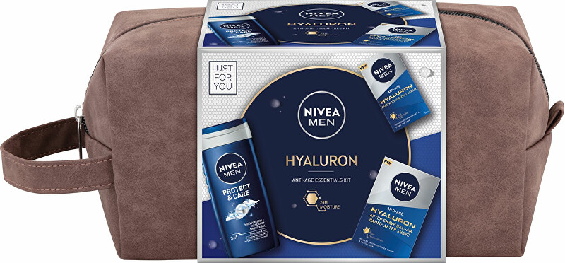 Nivea Gift set with anti-aging cosmetics for men Hyaluron šampūnas