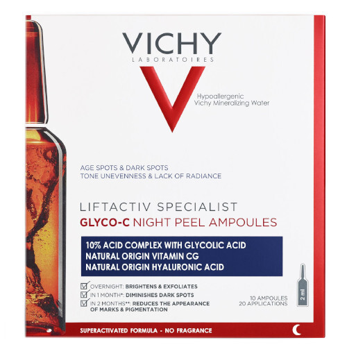 Vichy Vichy Liftactiv Liftactiv Ampoules MB234900 LIFT GLYCO-C Amp 1.8ml x10 FR / EN 1.8ml vietinės priežiūros priemonė