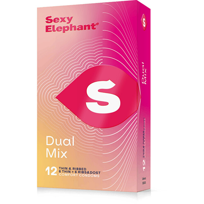 Sexy Elephant Dual Mix condom set 12 pcs intymios higienos priežiūra