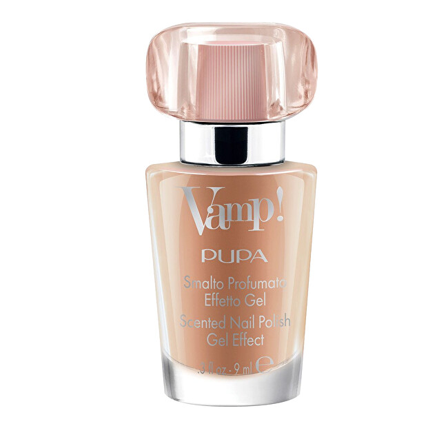 PUPA Milano Nail polish with Vamp! Pink Fragnance (Scented Nail Polish Gel Effect) 9 ml 103 Powder Pink priemonė nagams