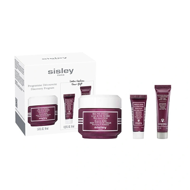 Sisley Black Rose Skin Infusion Cream Discovery Program Gift Set NIŠINIAI vietinės priežiūros priemonė