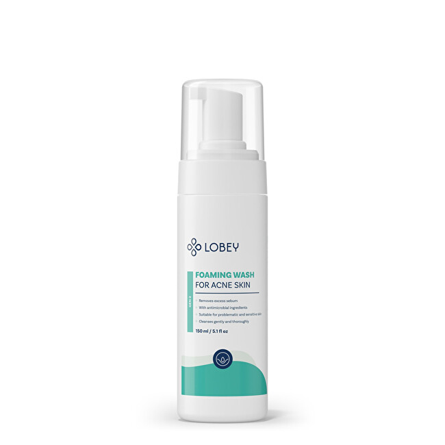 LOBEY Foaming Wash for Acne Skin 150ml makiažo valiklis
