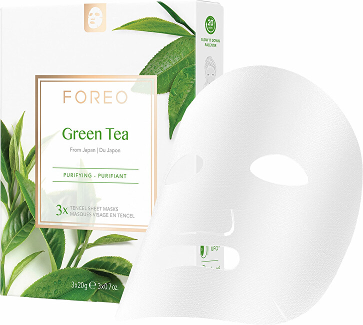 Foreo Green Tea (Purifying Sheet Mask) 3 x 20 g vietinės priežiūros priemonė
