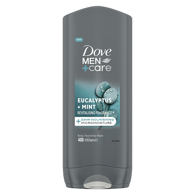 Dove Shower gel Men+Care Eucalyptus + Mint (Body, Face & Hair Wash) 400ml Vyrams