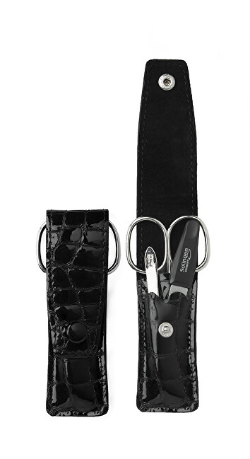 DuKaS Black travel manicure Solingen artificial leather PL808 Manikiūro priemonė