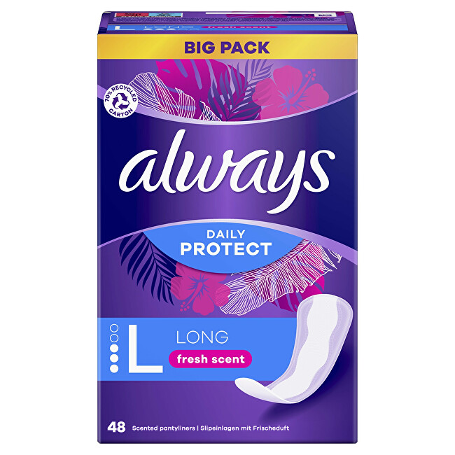 Always Panty liners Daily Protect Long Fresh Scent 48 pcs Intymios higienos priemonė