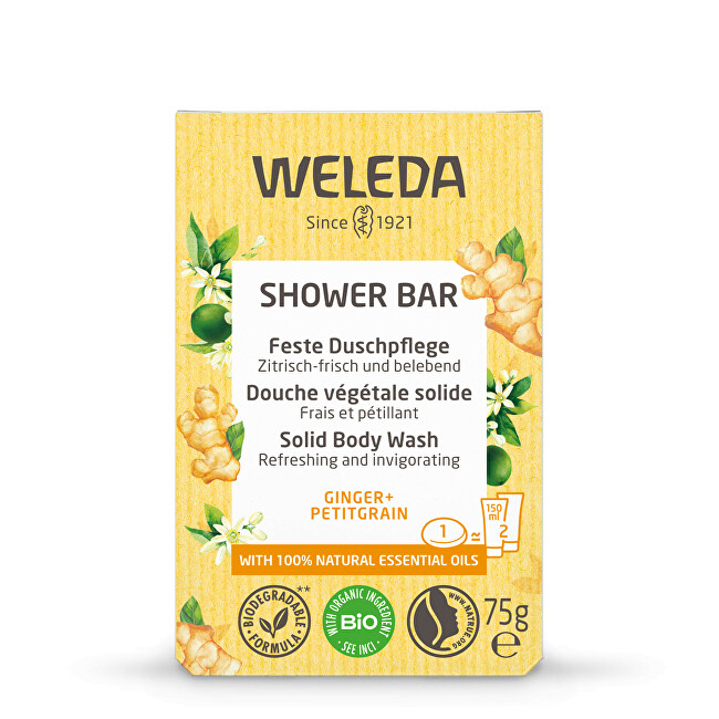 Weleda Ginger + Petitgrain Citrus Refreshing Soap (Shower Bar) 75 g Unisex