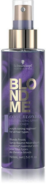 Schwarzkopf Professional BLONDME Cool Blonde s ( Neutral izing Spray Conditioner) 150ml nenuplaunama plaukų priežiūros priemonė