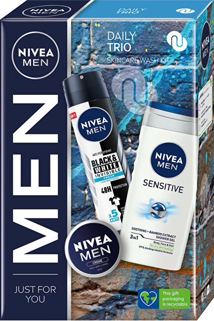Nivea Daily Trio Sensitive Skin Care Gift Set šampūnas