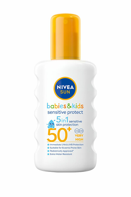 Nivea SPF 50+ Sun Kids ( Sensitiv e Protect & Care Sun Spray) 200 ml 200ml Vaikams