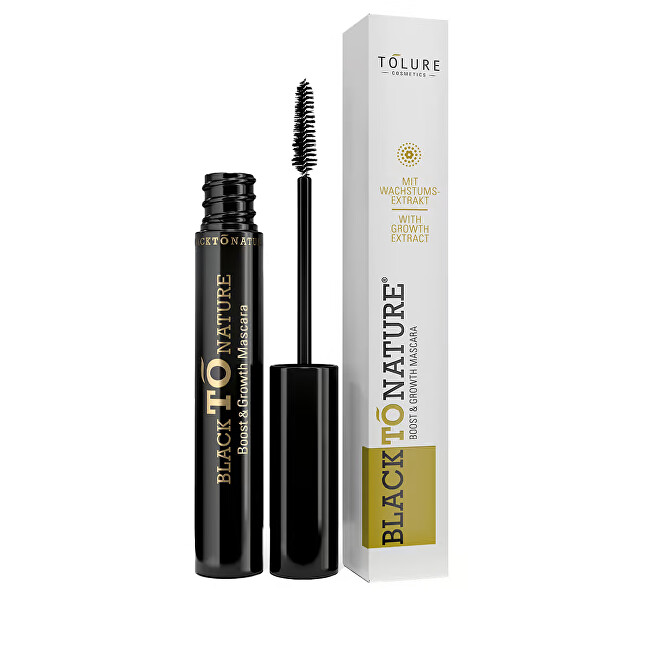 Tolure Cosmetics Black To Nature Boost & Growth Mascara 8.5 ml blakstienų tu&scaron;as