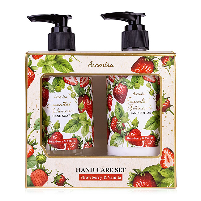 Accentra Essential Botanics Strawberry & Vanilla Hand Care Gift Set Moterims