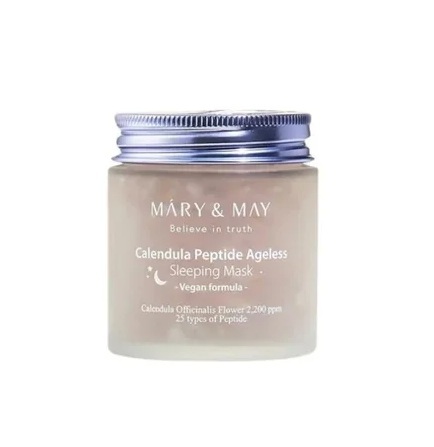 MARY & MAY Calendula Peptide Ageless Sleeping Mask 30g vietinės priežiūros priemonė