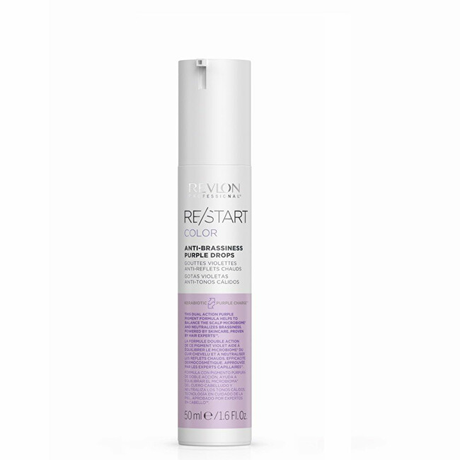 Revlon Professional Purple drops for blonde hair Restart Color (Anti-Brassiness Purple Drops) 50 ml 50ml modeliavimo priemonė