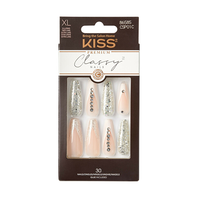 Kiss Adhesive nails Classy Nails Premium - Sophisticated 30 pcs priemonė nagams