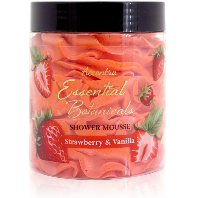 Accentra ESSENTIAL BOTANICS strawberry and vanilla shower foam in a cup 160 g Moterims