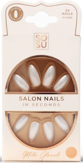 SOSU Cosmetics Artificial nails Milk (Salon Nails) 24 pcs priemonė nagams