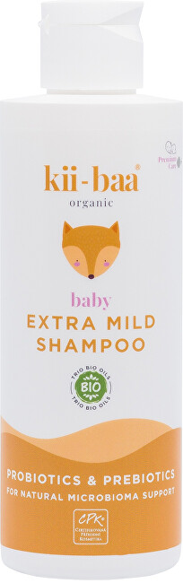Kii-Baa Organic Extra jemný šampon 0+ s pro/prebiotiky 200ml 200ml šampūnas