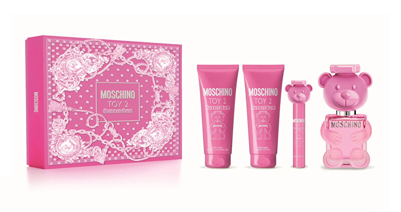 Moschino Toy 2 Bubble Gum - EDT 100 ml + tělov&eacute; ml&eacute;ko 100 ml + sprchov&yacute; gel 100 ml + EDT 10 ml 100ml Kvepalai Moterims