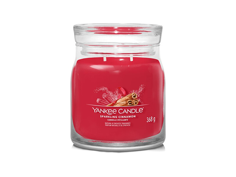 Yankee Candle Aromatic candle Signature glass medium Sparkling Cinnamon 368 g Kvepalai Unisex