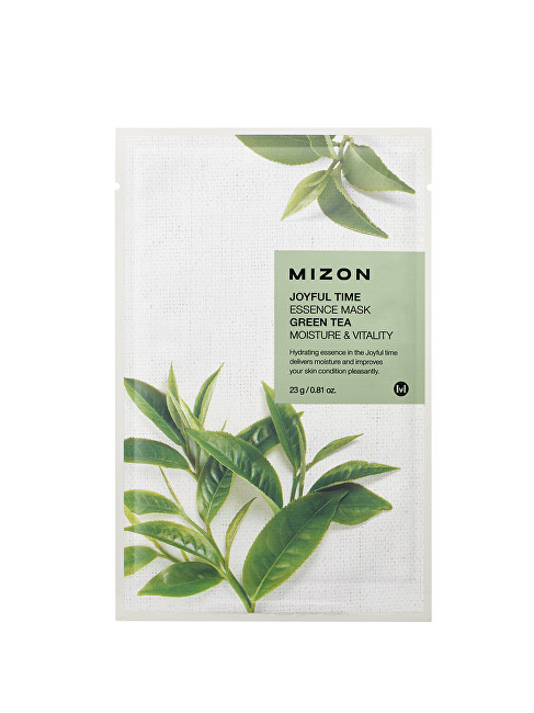 Mizon Joyful Time (Essence Mask Green Tea) Face Mask with Green Tea for Hydration and Vitality Moterims