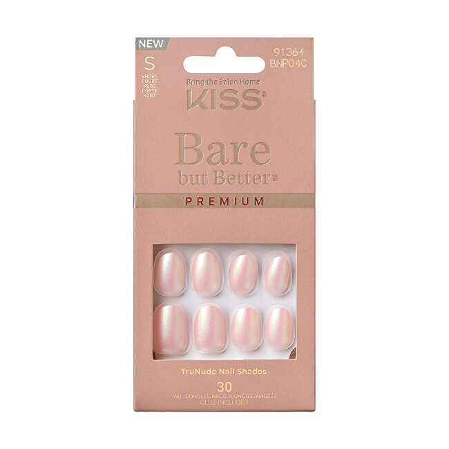 Kiss Adhesive nails Bare-But-Better Premium Nails - Mocha 30 pcs priemonė nagams