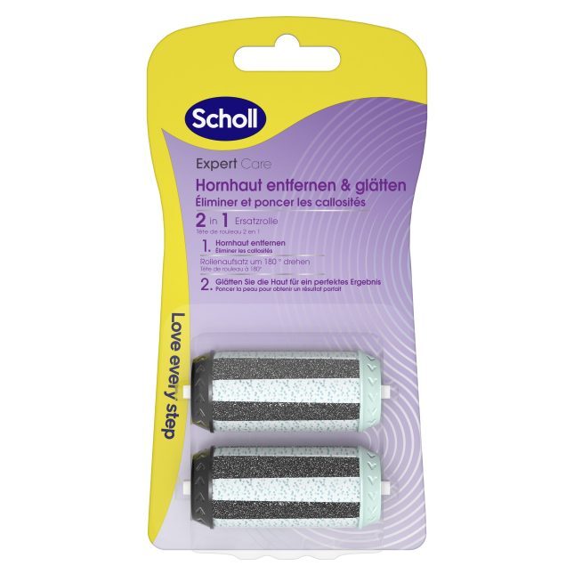 Scholl Replacement head for the electric file Velvet Smooth Expert Care 2in1 File & Smooth 2 pcs Pedikiūrui